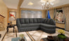 Sofa Couchgarnitur BENAMO Couch Federkern Polesterecke mit Schlaffunktion und Bettkasten