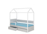 Kinderbett Bett Otello Barrier 208x97x172 cm mit Matratze Kinderzimmerbett