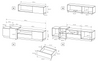 Wohnzimmerschrank 3 D Schrankwand Vitrine Tisch Kommode Sideboard Regal