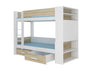 Stockbett Etagenbett Bett Garet 230x104x160 cm mit Matratzen Regal integriert