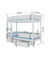 Stockbett Etagenbett Bett Etiona 208x103x171 cm mit Matratzen Kinderbett