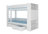 Stockbett Etagenbett Bett Garet 230x104x160 cm mit Matratzen Regal integriert