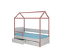 Kinderbett Bett Otello Barrier 208x97x172 cm mit Matratze Kinderzimmerbett