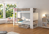 Stockbett Etagenbett Bett Garet 230x104x160 cm mit Matratzen Regal integriert