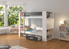 Stockbett Etagenbett Bett Garet 230x104x160 cm mit Matratzen Regal integriert