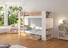 Stockbett Etagenbett Bett Garet 210x94x160 cm mit Matratzen Regal integriert