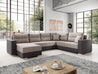 Couchgarnitur Sofa Sofagarnitur Captain U mit Schlaffunktion Wohnlandschaft
