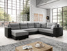 Couchgarnitur Sofa Sofagarnitur Captain U mit Schlaffunktion Wohnlandschaft