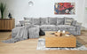 Couchgarnitur Polstergarnitur MAKEMO LCAL 200AR Polsterecke Wohnlandschaft
