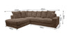Couchgarnitur Polstergarnitur MAKEMO OTMGL 160AR Polsterecke Wohnlandschaft