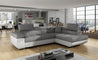 Couch Garnitur Sofa Sofagarnitur ANTON L Schlaffunktion Wohnlandschaft