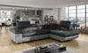 Couch Garnitur Sofa Sofagarnitur ANTON L Schlaffunktion Wohnlandschaft