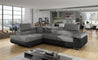Couch Garnitur Sofa Sofagarnitur ANTON L Schlaffunktion Wohnlandschaft
