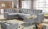 Couchgarnitur ASGARD U Schlaffunktion Bettkasten Couch Sofa ohne Hocker NEU