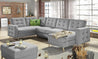 Couchgarnitur ASGARD U Schlaffunktion Bettkasten Couch Sofa ohne Hocker NEU