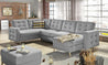 Couchgarnitur ASGARD U Schlaffunktion Bettkasten Couch Sofa ohne Hocker NEU