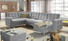 Couchgarnitur ASGARD U Schlaffunktion Bettkasten Couch Sofa ohne Hocker NEU