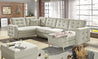 Couchgarnitur ASGARD U Schlaffunktion Bettkasten Couch Sofa ohne Hocker NEU