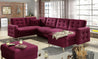 Couchgarnitur ASGARD U Schlaffunktion Bettkasten Couch Sofa ohne Hocker NEU