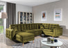 Couchgarnitur ASGARD U Schlaffunktion Bettkasten Couch Sofa ohne Hocker NEU