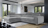 Couch Garnitur Sofa Sofagarnitur Laurence mit Schlaffunktion Bettkasten 40 Stoff und Farbvarianten, Wohnlandschaft