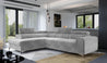 Couch Garnitur Sofa Sofagarnitur Laurence mit Schlaffunktion Bettkasten 40 Stoff und Farbvarianten, Wohnlandschaft