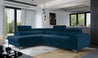 Couch Garnitur Sofa Sofagarnitur Laurence mit Schlaffunktion Bettkasten 40 Stoff und Farbvarianten, Wohnlandschaft