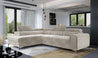 Couch Garnitur Sofa Sofagarnitur Laurence mit Schlaffunktion Bettkasten 40 Stoff und Farbvarianten, Wohnlandschaft