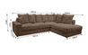 Couchgarnitur Polstergarnitur MAKEMO OTMGL 160AR Polsterecke Wohnlandschaft