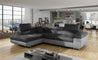 Couch Garnitur Sofa Sofagarnitur ANTON L Schlaffunktion Wohnlandschaft