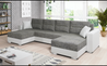 Couchgarnitur Sofa Sofagarnitur Clara U Schlaffunktion Wohnlandschaft