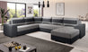 Sofa Couch Garnitur Sofagarnitur CHIEF U mit Schlaffunktion Wohnlandschaft
