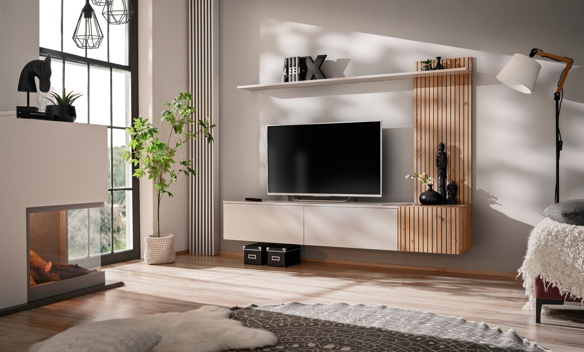 Wohnwand SOLO CAS SL TV Sideboard Hängeschrank mit Volltür Wohnzimmerm – Wohnideebilder