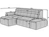 Couchgarnitur CEEDRO Couch Polstergarnitur Eckcouch Ecksofa mit Schlaffunktion