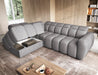 Couchgarnitur FALCONN Couch Polstergarnitur Eckcouch Ecksofa mit Schlaffunktion und Bettkasten