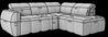 Couchgarnitur FALCONN Couch Polstergarnitur Eckcouch Ecksofa mit Schlaffunktion und Bettkasten