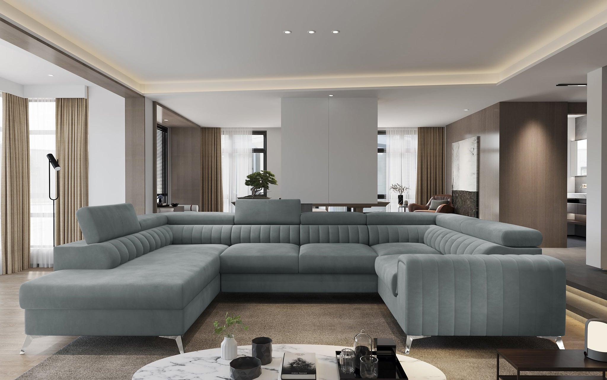 Couch Couchgarnitur Sofa LOUIS U Form Schlaffunktion Sofa Couch Wohnla – Wohnideebilder