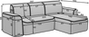 Ume Wohnzimmer Ecksofa Couchgarnitur Polstergarnitur Eckcouch mit Schlaffunktion mit Relaxfunktion.