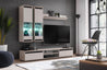 Wohnwand MODO mit TV Sideboard und 2 Hängeschränke mit LED Wohnzimmermöbel