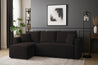 Couchgarnitur Eckcouch CAPRI L-Form, Schlaffunktion, CORD Stoff, Bettkasten und Seitenlehnen