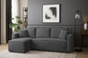 Couchgarnitur Eckcouch CAPRI L-Form, Schlaffunktion, CORD Stoff, Bettkasten und Seitenlehnen