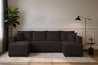 Couchgarnitur Eckcouch CAPRI U-Form, Schlaffunktion, CORD Stoff, Bettkasten und Seitenlehnen