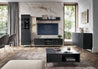 Wohnzimmer Flinn 5 teilig, Sideboard, Vitrine, Kommode, Regal und Couchtisch.