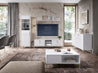 Wohnzimmer Flinn 5 teilig, Sideboard, Vitrine, Kommode, Regal und Couchtisch.
