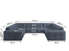 Couchgarnitur Flavi U-Form | Modernes Design Sofa mit Federung