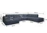 Couchgarnitur Fluri U-Form | Modernes Design Sofa mit Federung