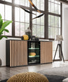 Wohnwand CAMERON Kommode 160/92/40 cm mit LED Wohnzimmermöbel