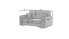 Laine 2-3 Sitzer Sofa mit Schlaffunktion und Bettkasten Federkern