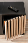 Wohnwand CAMERON TV Sideboard mit Kamin Hochschrank Mittelschrank Regal Kommode und LED Wohnzimmermöbel