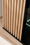Wohnwand CAMERON TV Sideboard mit Kamin Hochschrank Mittelschrank Regal Kommode und LED Wohnzimmermöbel